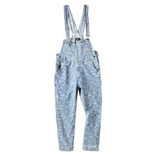 Unique Men's Cashew Flower Jeans Overalls Pants